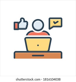 Vector colorful illustration icon for resolve