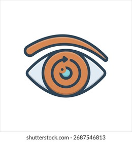 Ícone de ilustração colorido vetorial para restaurar a visão