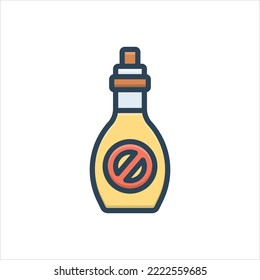 Vektorfarbiges Illustrationssymbol für Einschränkungen