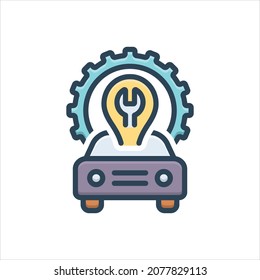 Vector colorful illustration icon for restructuring