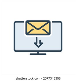 Vector colorful illustration icon for retrieve 