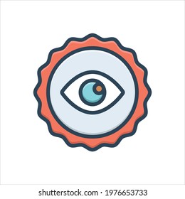 Vector colorful illustration icon for  revealed
