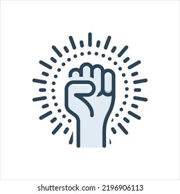 Vector colorful illustration icon for revolution