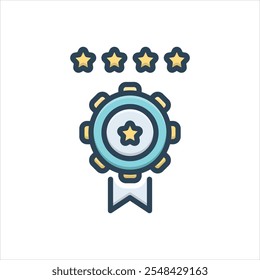Vector colorful illustration icon for reward
