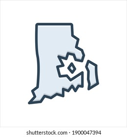 Vector colorful illustration icon for rhode