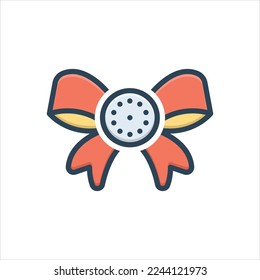 Vector colorful illustration icon for ribbon