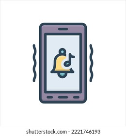 Icono de ilustración de color vectorial para tono de llamada
