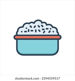 Vector colorful illustration icon for risottoillustra