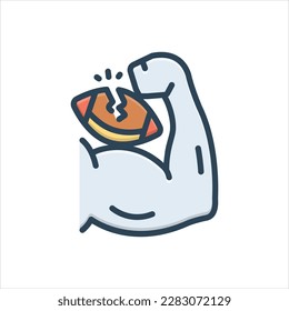 Vector colorful illustration icon for robust