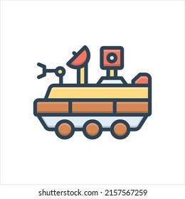 Vector colorful illustration icon for rover