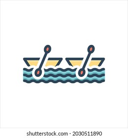 Vector colorful illustration icon for row