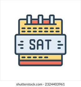 Vector colorful illustration icon for sat