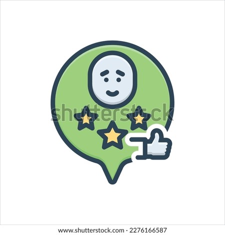 Vector colorful illustration icon for satisfactory