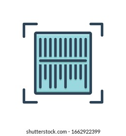 Icono de ilustración de color vectorial para escáner