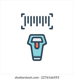 Vector colorful illustration icon for scanner