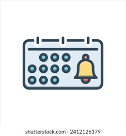 Vector colorful illustration icon for schedule