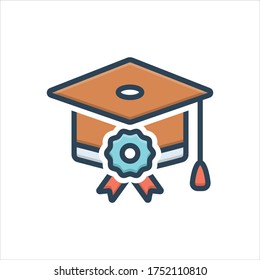 Vector colorful illustration icon for scholarship