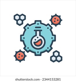 Icono de ilustración de color vectorial para la ciencia