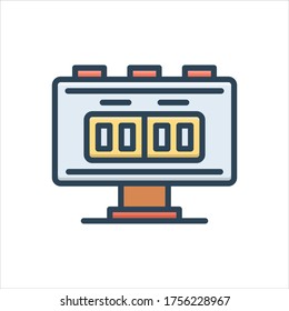 Vector colorful illustration icon for score