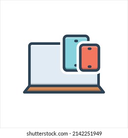 Vector colorful illustration icon for screening