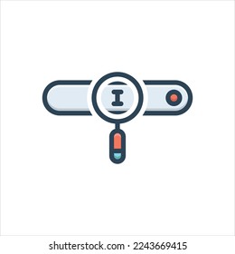 Vector colorful illustration icon for searches