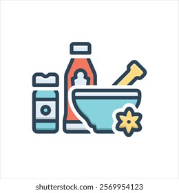 Vector colorful illustration icon for seasoning