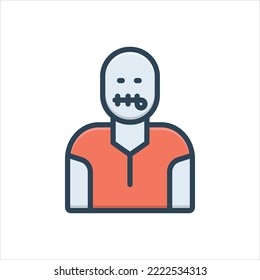 Vector colorful illustration icon for secrets