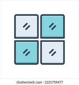 Vector colorful illustration icon for sections