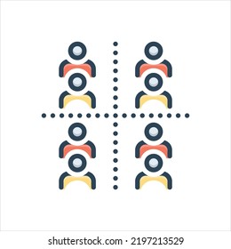 Vector colorful illustration icon for segment