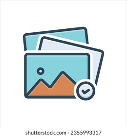 Vector colorful illustration icon for select