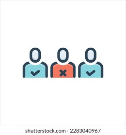 Vector colorful illustration icon for selections
