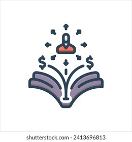 Vector colorful illustration icon for self directed