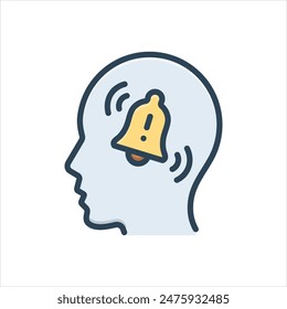 Vector colorful illustration icon for self awareness