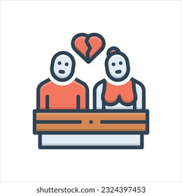 Vector colorful illustration icon for separation