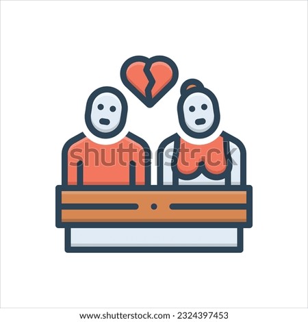 Vector colorful illustration icon for separation