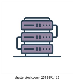 Vector colorful illustration icon for server