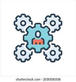 Vector colorful illustration icon for services