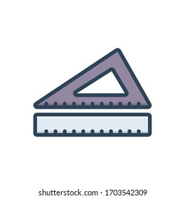 Icono de ilustración de color vectorial para cuadrado establecido