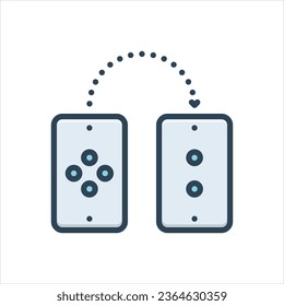 Icono de ilustración de color vectorial para compartido