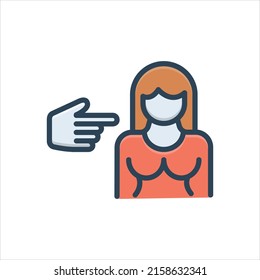 Vector colorful illustration icon for she
