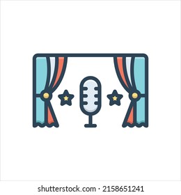 Vector colorful illustration icon for  shows