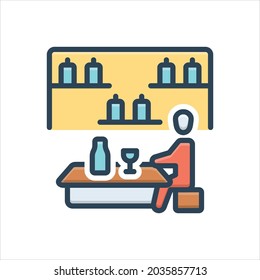 Vector colorful illustration icon for singles