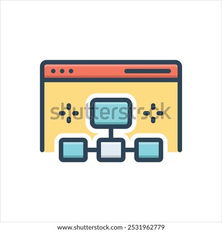 Vector colorful illustration icon for sitemap