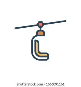 Vector colorful illustration icon for ski lift