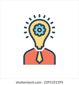 Vector colorful illustration icon for skill