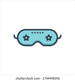 Vector colorful illustration icon for sleep mask
