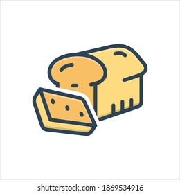 Vector colorful illustration icon for slice