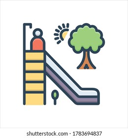 Vector colorful illustration icon for slide