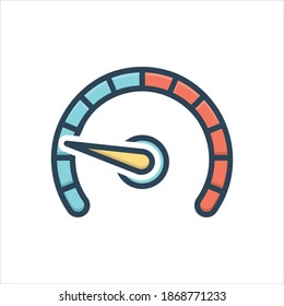 Vector colorful illustration icon for slow