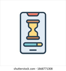 Vector colorful illustration icon for slow